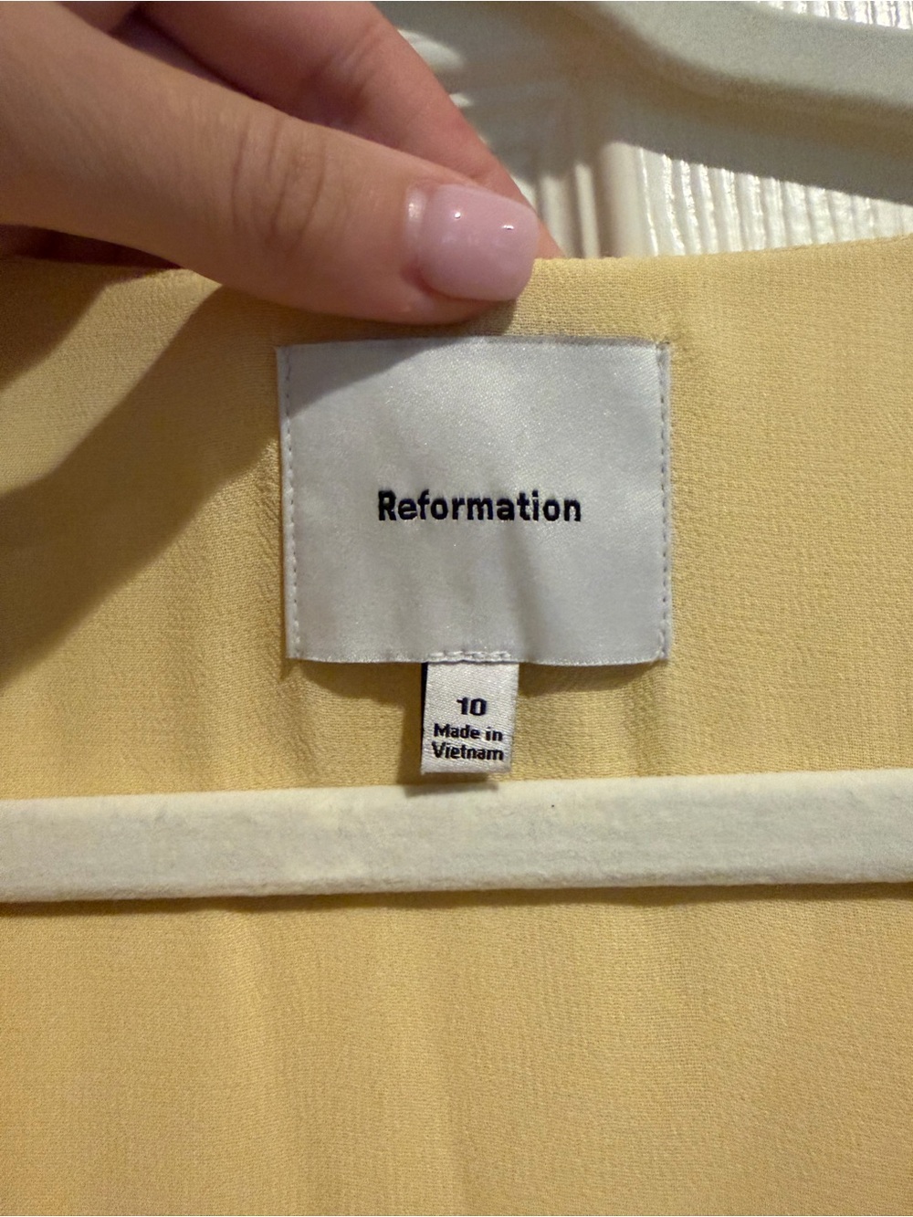 Reformation Button-Front Yellow Midi Dress - Picture 4 of 4